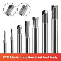 PCD Diamond Milling Cutter คาร์บอนไฟเบอร์ไฟเบอร์กลาส Bakelite เครื่องมือ วัสดุ CNC Carbide Engraving Bits 6mm End Mill