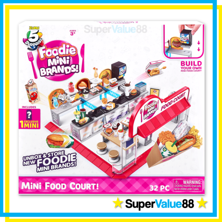 Original 5 Surprise Mini Brands Foodie Food Court Restaurant Playset by