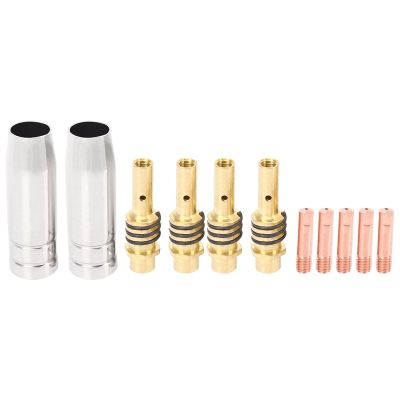11Pcs/Set Mig Welding Nozzle Welder Torch Nozzles Holder Contact Tips 0.040 Inch Gas Diffuser Set For Torches