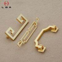 Cabinet Bedroom Interior Door Handle Chinese Style Zinc Alloy Imitation Copper Gold Furniture Cabinet Hardware Handle Door Hardware