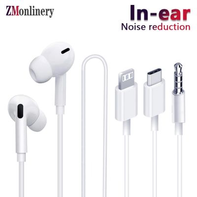 Lightning Wired earphone In-Ear headset for iPhone X XS MAX XR 11 12 13 14 Pro Max Type c earphones For OPPO Xiaomi Samsung