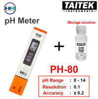 เครื่องวัดคุณภาพน้ำ pH Meter HM DIGITAL รุ่น PH-80 คาริเบท 3 points ค่า 4.00 7.00 10.00