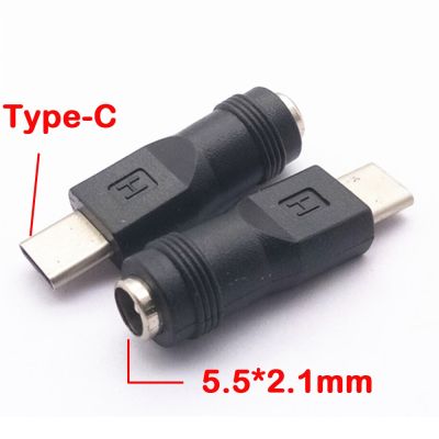 1/5Pcs DC Power Adapter Connector Type C USB Male to 5.5x2.1mm Female Jack Converter for PC Phone Charging Plug  Wires Leads Adapters