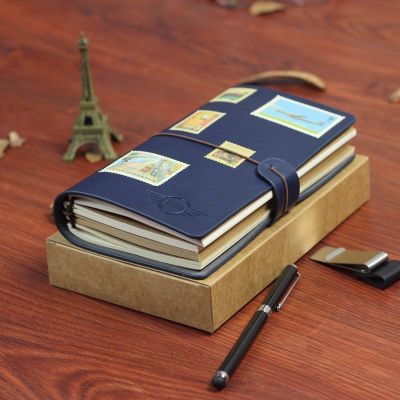 （A SHACK）™กระเป๋าไดอารี่เรโทรสำหรับการเดินทาง A6สมุดวินเทจหนังสือเชิงสร้างสรรค์ใบหลวมสำหรับวารสารสมุดภาพ DIY