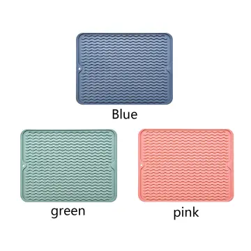 Hollow Silicone Sink Protector Mat Non-Slip Kitchen Bar Sink Drain Pad Net  Non-Slip Dish