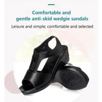 Womens Sandals Wedge Heel Non-Slip Sandals Large Size All-Match Breathable Thick Bottom Kasut Perempuan