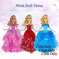 【Ready Stock】 ∏ C30 Princess BJD Doll clothes Girls Dress Up Toy Wedding Dress 30cm Doll