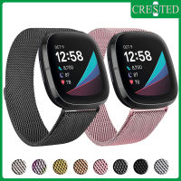 สำหรับ Fitbit Versa/Versa 2/Versa Lite นาฬิกาข้อมือสายสเตนเลสสร้อยข้อมือสายนาฬิกาสมาร์ทอุปกรณ์เสริม