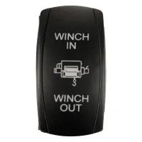 7Pin Laser Momentary Rocker Switch Winch In Winch Out 12V ON-OFF-ON LED Light