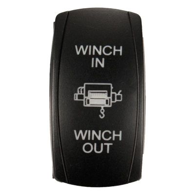 7Pin Laser Momentary Rocker Switch Winch In Winch Out 12V ON-OFF-ON LED Light