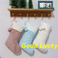 Wholesale Christmas Stocking with Canvas Cuff Sublimation Soft Touch Velvet Stocking with Pom Pom Socks Tights