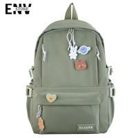 ENV กระเป๋าเป้สะพายหลัง กระเป๋าเป้แฟชั่น สไตล์เกาหลี กระเป๋านักรียน น่ารัก กระเป๋าสะพายหลัง รุ่นใหม่ กระเป๋านักเรียนหญิง ผ้า ควา