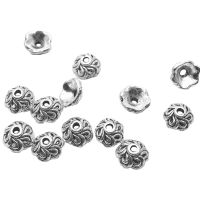 30Pcs 7mm Tibetan Style Alloy Flower Bead Caps for Jewelry Making Antique Silver