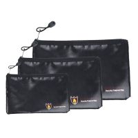 Document Bag Fire Resistant Protection Storage Bag With Zipper Closure Silica Glass Fabric Fireproof Pouch Money Files Safety