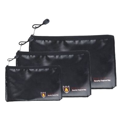 【CW】♂◕┇  Document Resistant Protection Storage With Closure Silica Glass Fabric Fireproof Money Files Safety