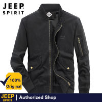 JEEP SPIRIT เสื้อแจ็คเก็ตบอมเบอร์แจ็กเก็ตผู้ชาย,เสื้อแจ็คเก็ตลำลองปกเบสบอล2022ใหม่3XL ฤดูใบไม้ผลิและฤดูใบไม้ร่วง