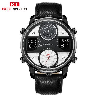 【FEB】 KT720 new sports mens watch waterproof leather strap noctilucent cross-border machine core