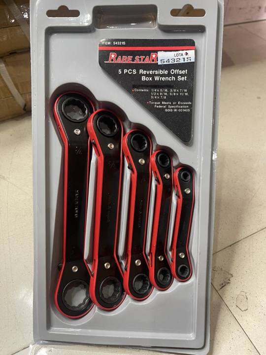 5pcs Reversible Offset Box Wrench Set Lazada PH