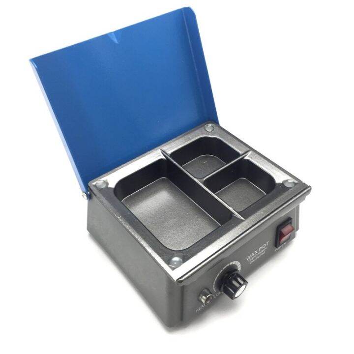 Dental Wax Pot Wax Heater 3Well Wax Heating Analog Dipping Pot Dental