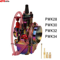 Multicolor คาร์บูเรเตอร์รถจักรยานยนต์28 30 32 34มม. Power Jet Carb Dirt Bike 4T PWK Carburador 125cc 150cc 250cc สกู๊ตเตอร์ A QUAD