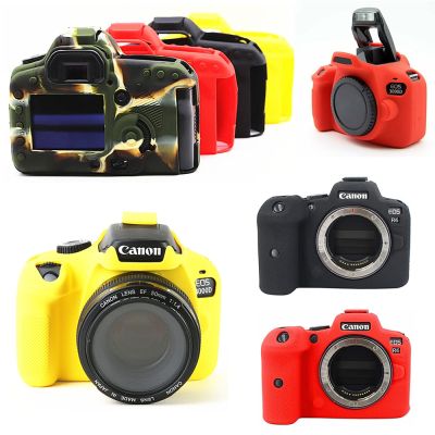 ฝาครอบเคสผิวซิลิโคนกระเป๋ากล้อง DSLR สำหรับ Canon EOS R10 R6 R7 M50 90D 60D 800D 1300D 6D2 5D 6D Mark II 5DII 5D2 T7i T6 T8i