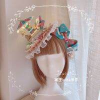 Original Design Handmade Lolita Gorgeous Carousel หมวกขนาดเล็ก Hairpin คลิปผม Hoop Headdress อุปกรณ์เสริม Prop วันเกิด Gift