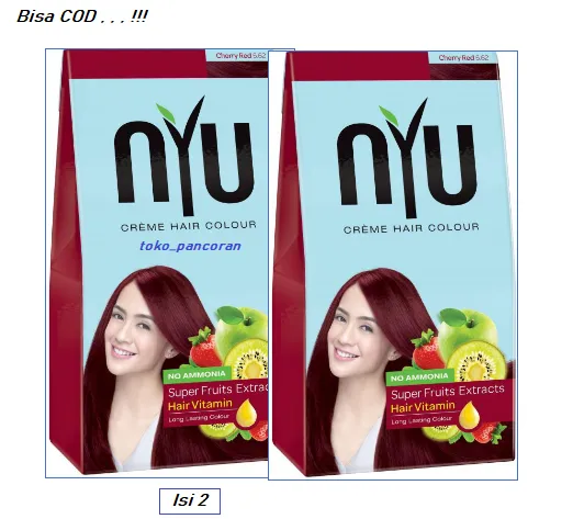 Nyu Creme Hair Colour Pewarna Rambut Red Cherry 2 Pcs Lazada Indonesia