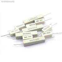 ✿ 10pcs 5W 10W BPR56 ceramic resistors 0.1 10k ohm 0.33R 1R 10R 100R 0.22 0.33 1 10 100 1K 10K Cement resistence ohms