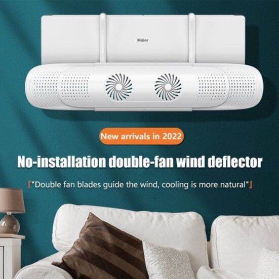 ECOOL Free installation doublefan air conditioner deflector/Aircon wind air blower/Air
