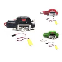 Metal Automatic Winch with 3CH Control Cable for 1/10 RC Crawler Car Axial SCX10 TRX4 D90 Upgrade Parts