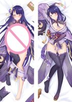 (ปลอกหมอนเท่านั้น) คอสเพลย์ Genshin Impact Dakimakura Cover Raiden Shogun Baal ปลอกหมอนหมอนกอดเคสห้องนอนปลอกหมอน