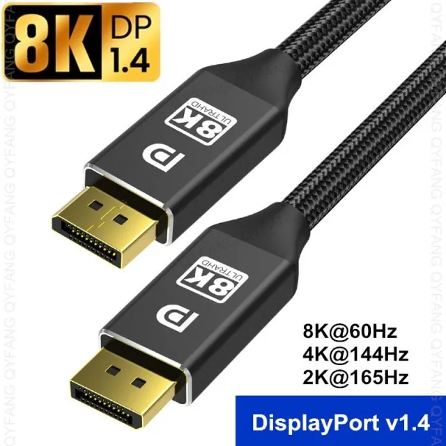 Displayport Cable Dp 1 4 To Dp Cable 8k 4k 144hz 165hz Display Port Adapter For Video Pc Laptop Tv Dp 1 2 8k Display Por Lazada Ph