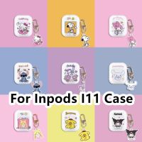 READY STOCK! For Inpods i11 Case Transparent Cartoon Pattern for Inpods i11 Casing Soft Earphone Case Cover