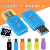 คุณภาพสูงมินิ USB 2.0 Micro 22-8หน่วยความจำแบบแฟลชจิกะไบต์ตัวอ่านบัตร TF อะแดปเตอร์พลาสติกแบบพกพาสำหรับพีซีแล็ปท็อป Sh