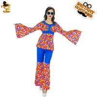 [COD] Adult Womens Hippie Costume Set 60s Disco Performance Costumes