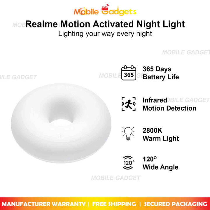 REALME Motion Activated Night Light Original Malaysia New Set Lazada