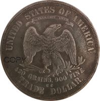 เหรียญกษาปณ์ชุบเงินรูปนิกเกิลสำหรับการแลกเปลี่ยน1หนึ่งดอลลาร์1875ซีซีของสหรัฐอเมริกา