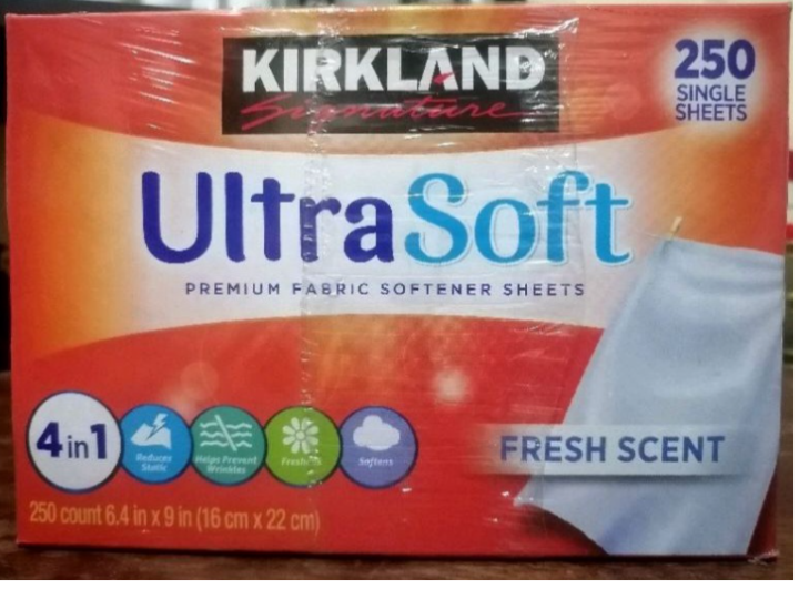 Kirkland Signature Premium Fabric Softener Sheets Refreshing Scent