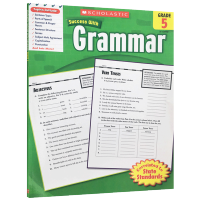 American primary school fifth grade English grammar exercise book learning music English textbook original English Scholastic Success with grammar 5 learning music Success Series primary school student family exercise book English version