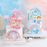 【CW】✙  Toppers Flags Kids Boys Happy Birthday Baking Dessert New