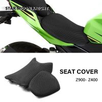 เบาะครอบที่นั่งลดการกระแทกปกป้องรถจักรยานยนต์สำหรับ Kawasaki Ninja 400 Z900 Z400 Z 900 400ผ้าไนล่อนที่คลุมอานจักรยานอุปกรณ์ตกแต่ง