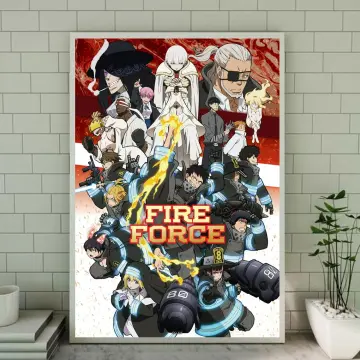 Fire Force Season 1 2 Shinra Kusakabe Anime Wall Art Home Decor