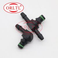 T Type Return Oil Backflow Pipe Connector Return Oil Backflow L Type for Bosh Series Diesel Injector Plastic Two-way Joint Pipe Valves