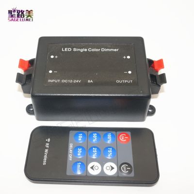 【Worth-Buy】 Dc12v-24v มินิ11key Rf รีโมทไร้สายความสว่างควบคุม Sakelar Peredup สำหรับ5050 2835เดี่ยวสีแอลอีดีเทปแถบไฟ