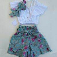 2020 Pudcoco Toddler Baby Girl Floral Outfits Clothes T-shirt Tops Shorts Pants 3PCS Set