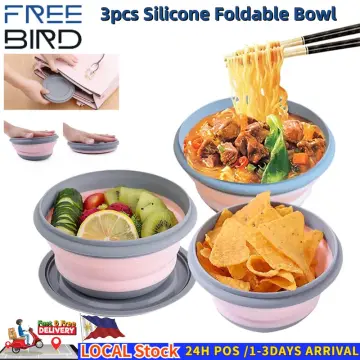 Portable Camping Collapsible Bowl,Salad Bowl With Covers 