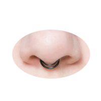 Double-layer Nose Clip Fake Septum Piercing Nose Rings Punk Non Piercing Clip On Hip Hop Stainless Steel Fashion Non Perforation