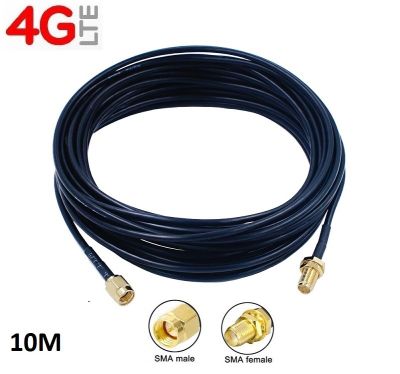 สาย Cable RP-SMA Router 10 เมตร สำหรับ 3G 4G LTE Antenna