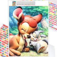 5D Diamond Painting Mosaic Kit Fawn Bambi Rabbit Cartoon Animal Embroidery DIY Full Square Round Christmas Home Decor