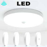 ไฟ Led ตรวจจับเรดาร์เซ็นเซอร์ตรวจจับการเคลื่อนไหวไฟติดเพดาน PIR ขนาด9W 12W 6500K สำหรับทางเดินร่างกายประสาทสัมผัสมนุษย์